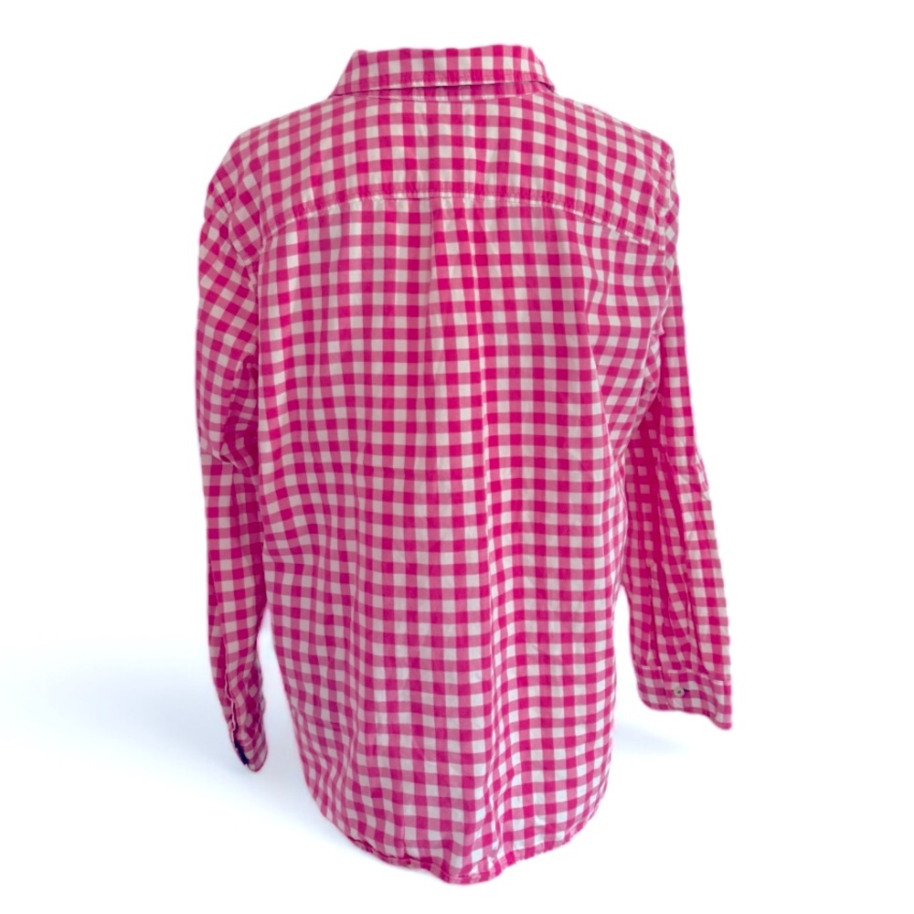Talbots Pink Gingham Button Down Shirt - image 4